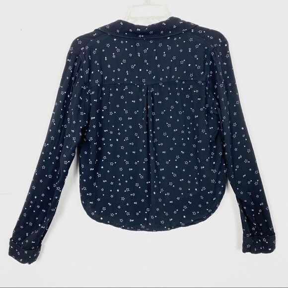 Rails Black & White Star Print Button Up Shirt - Picture 2 of 4